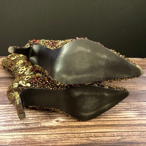 Vintage Colin Stuart Embroidered Beaded Boots - Picture 8 of 10